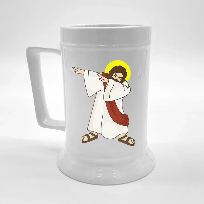 Funny Dabbing Jesus Christ Birthday Present For You Front & Back Beer Stein