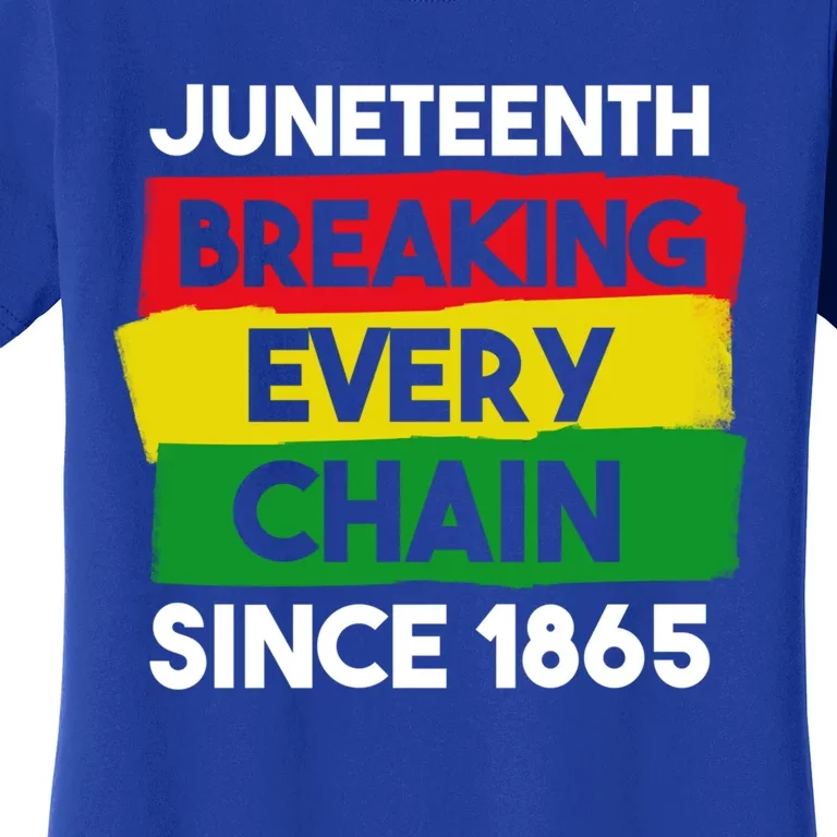 Freedom Day Juneteenth Breaking Every Chain Since 1865 Great Gift Women's T-Shirt