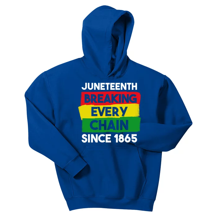 Freedom Day Juneteenth Breaking Every Chain Since 1865 Great Gift Kids Hoodie