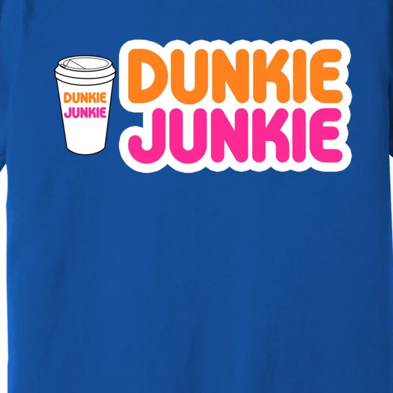 Funny Dunkie Junkie Coffee Love Funny Coffee Saying Cute Gift Premium T-Shirt