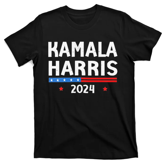 Funny Design Kamala Harris 2024 For President America Flag T-Shirt