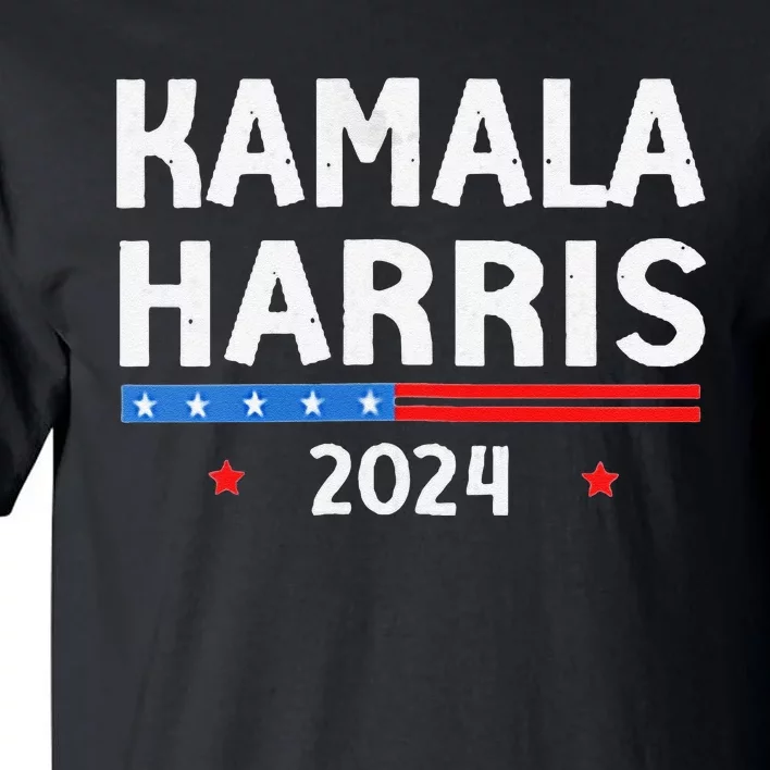 Funny Design Kamala Harris 2024 For President America Flag Tall T-Shirt