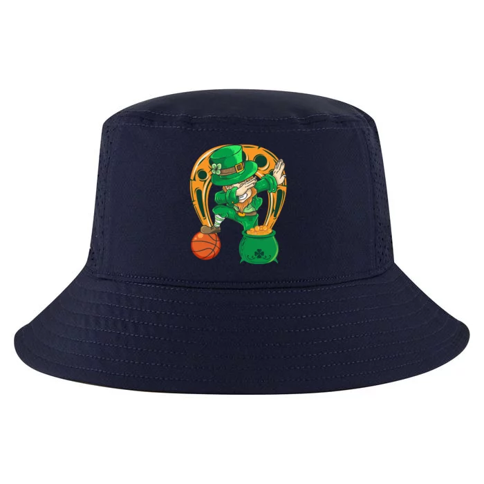 Funny Dabbing Leprechaun Basketball St Patricks Day Gift Cool Comfort Performance Bucket Hat