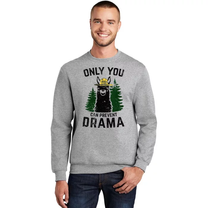 Funny Drama Llama Only You Can Prevent Drama Sarcastic Lover Tall Sweatshirt