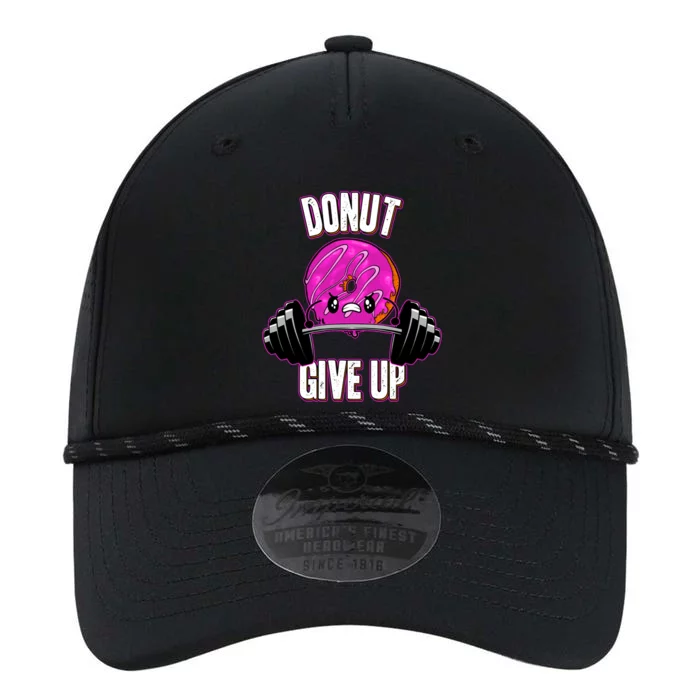 Funny Doughnut Lover Donut Give Up Fitness Gym Donut Gift Performance The Dyno Cap