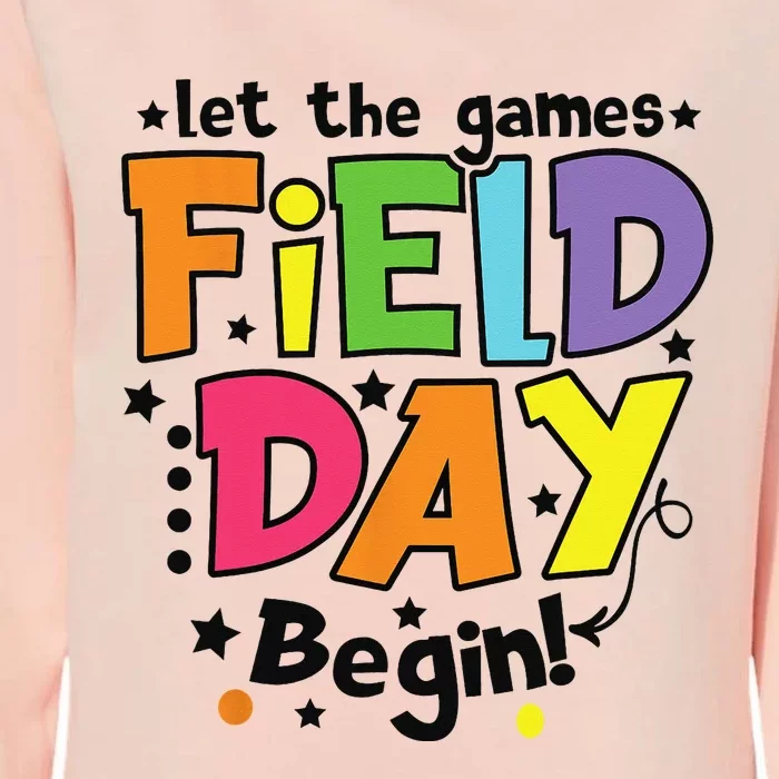 Field Day Let games start teachers Womens California Wash Sweatshirt