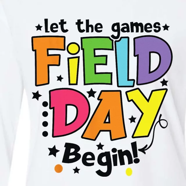 Field Day Let games start teachers Womens Cotton Relaxed Long Sleeve T-Shirt