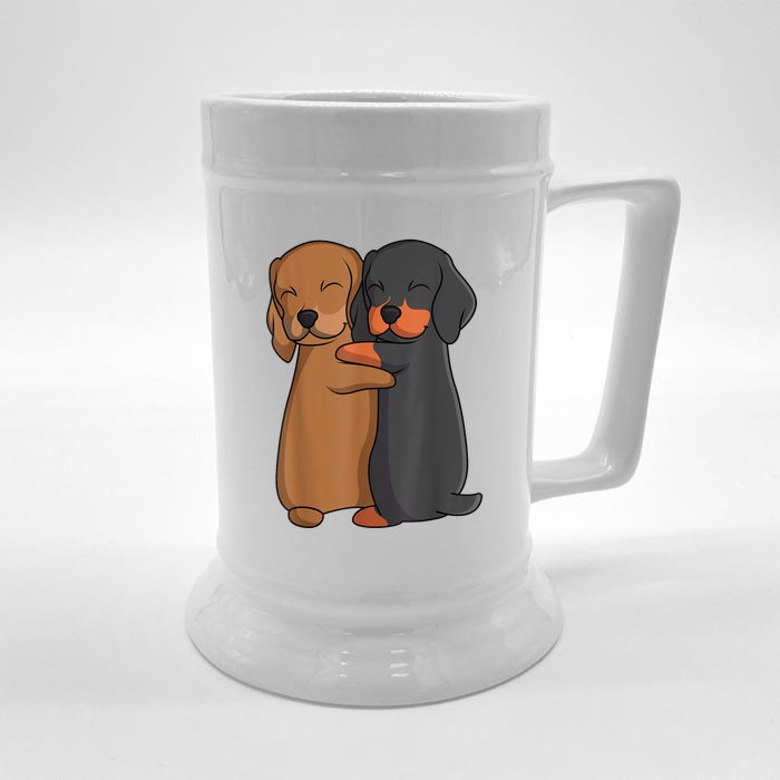 Funny Dachshund Lover Weiner Dog Cute Gift Front & Back Beer Stein