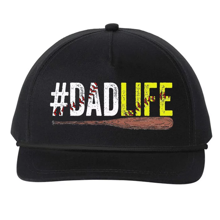 Funny Dad Life Softball Baseball Daddy Sports Fathers Day Snapback Five-Panel Rope Hat