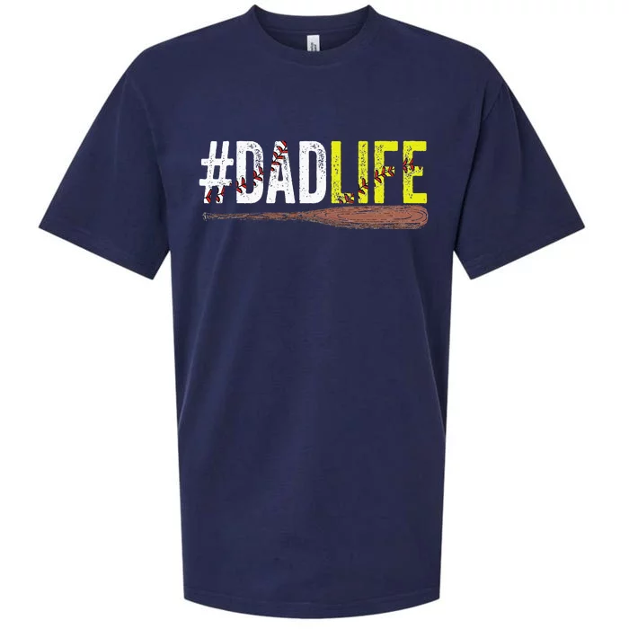 Funny Dad Life Softball Baseball Daddy Sports Fathers Day Sueded Cloud Jersey T-Shirt