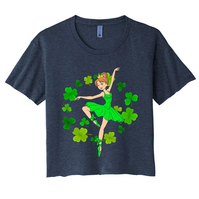 Funny Dancing Leprechauns St Patrick's Day Boy Girl Women's Crop Top Tee