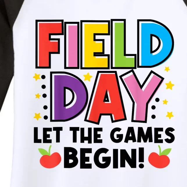 Field Day Let Games Start Begin Teachers Women's Tri-Blend 3/4-Sleeve Raglan Shirt