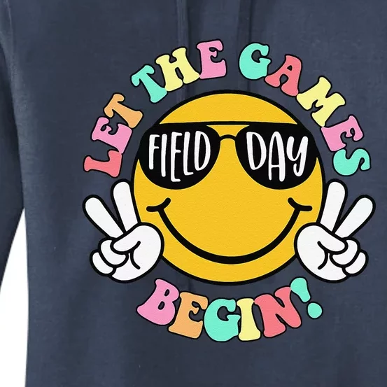 Field Day Let The Games Begin 2024 Teachers Women's Pullover Hoodie