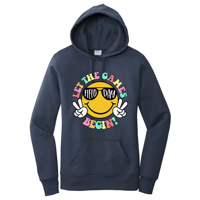 Field Day Let The Games Begin 2024 Teachers Women's Pullover Hoodie