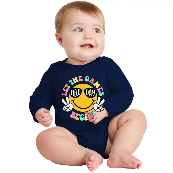 Field Day Let The Games Begin 2024 Teachers Baby Long Sleeve Bodysuit