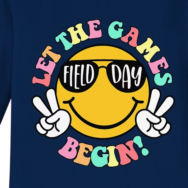 Field Day Let The Games Begin 2024 Teachers Baby Long Sleeve Bodysuit