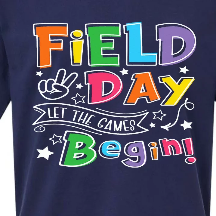 Field Day Let The Games Begin Teachers Gift Sueded Cloud Jersey T-Shirt