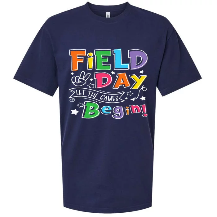 Field Day Let The Games Begin Teachers Gift Sueded Cloud Jersey T-Shirt