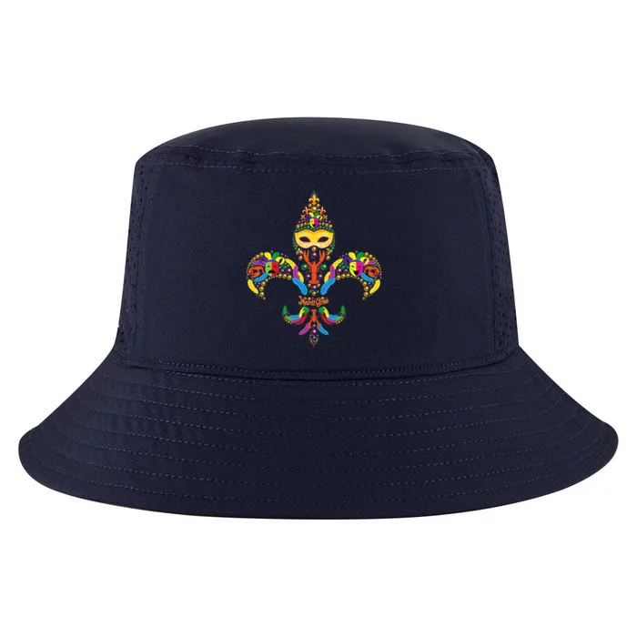 Fleur De Lis & Mardi Gras Mask New Orleans Souvenir Cool Comfort Performance Bucket Hat