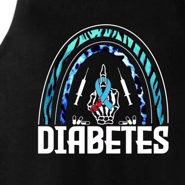 Fuck Diabetes Logo Awareness Ladies Tri-Blend Wicking Tank