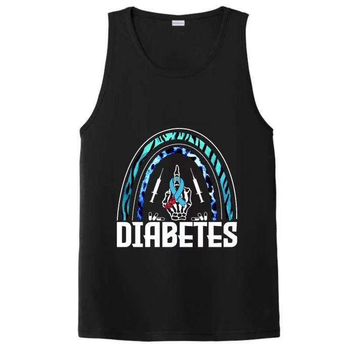 Fuck Diabetes Logo Awareness Performance Tank