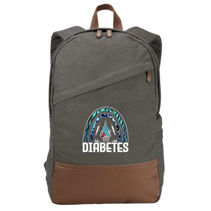 Fuck Diabetes Logo Awareness Cotton Canvas Backpack