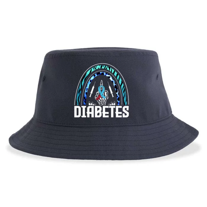 Fuck Diabetes Logo Awareness Sustainable Bucket Hat