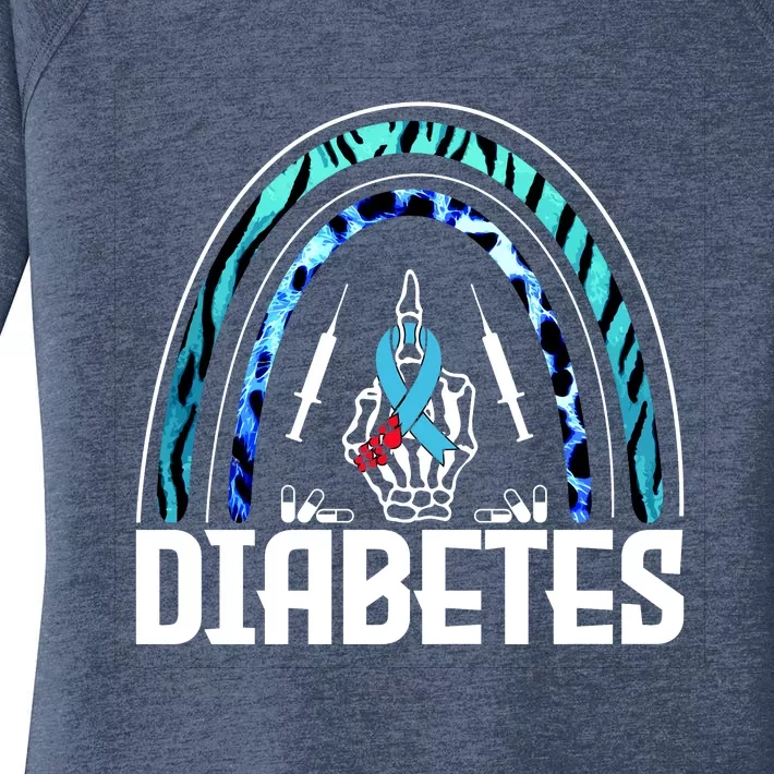 Fuck Diabetes Logo Awareness Women's Perfect Tri Tunic Long Sleeve Shirt