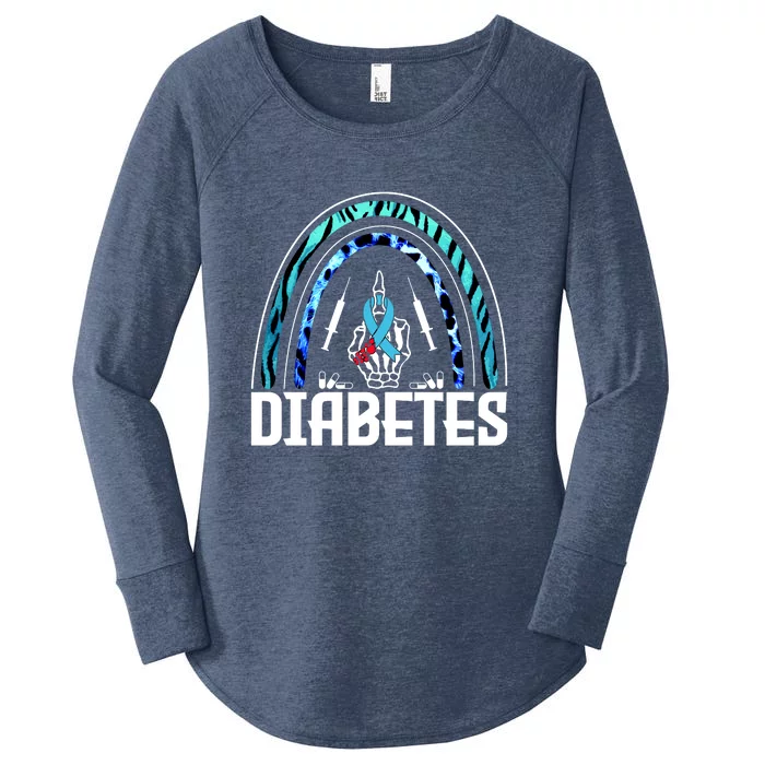 Fuck Diabetes Logo Awareness Women's Perfect Tri Tunic Long Sleeve Shirt