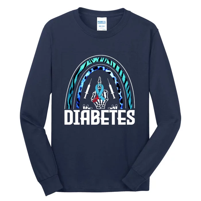 Fuck Diabetes Logo Awareness Tall Long Sleeve T-Shirt