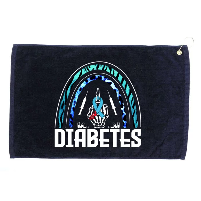 Fuck Diabetes Logo Awareness Grommeted Golf Towel