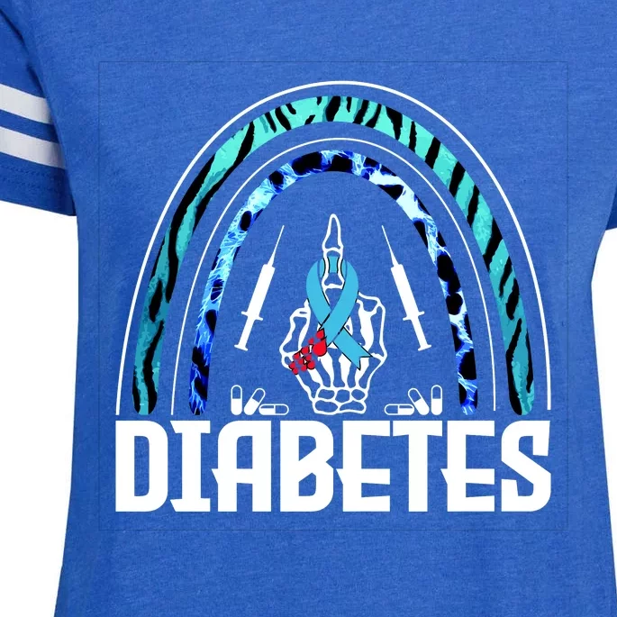 Fuck Diabetes Logo Awareness Enza Ladies Jersey Football T-Shirt