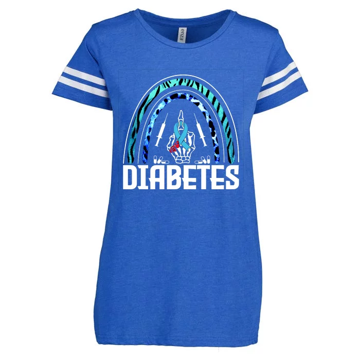 Fuck Diabetes Logo Awareness Enza Ladies Jersey Football T-Shirt