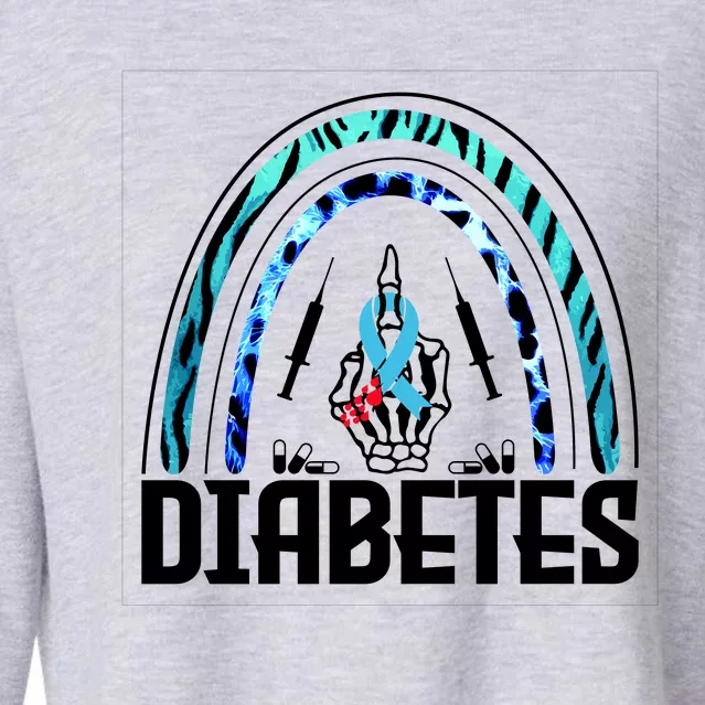 Fuck Diabetes Logo Awareness Cropped Pullover Crew