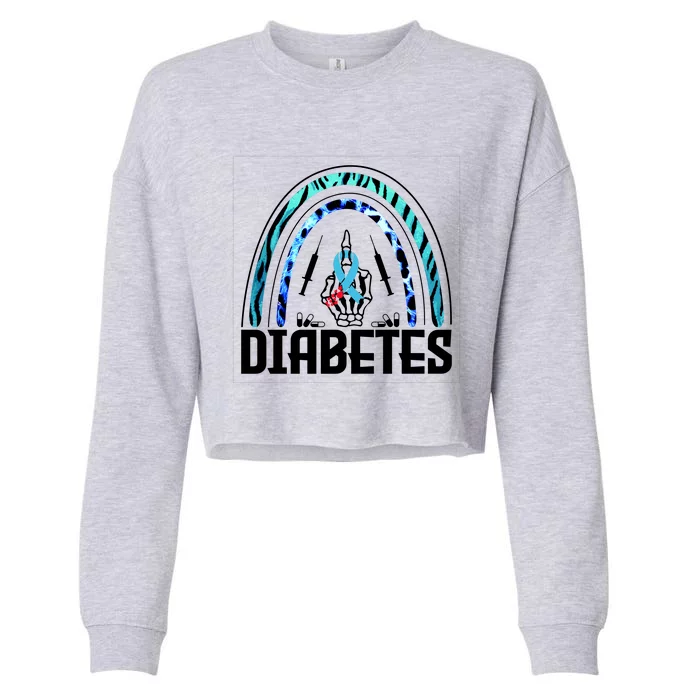 Fuck Diabetes Logo Awareness Cropped Pullover Crew