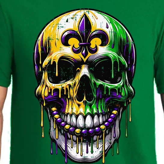 Fleur De Lis Mardi Gras Skulls Pajama Set