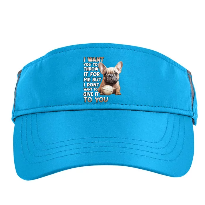 Frenchie Dog Lover French Bulldog Gift Adult Drive Performance Visor