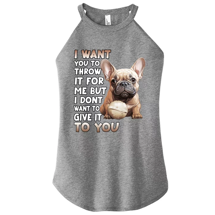 Frenchie Dog Lover French Bulldog Gift Women’s Perfect Tri Rocker Tank