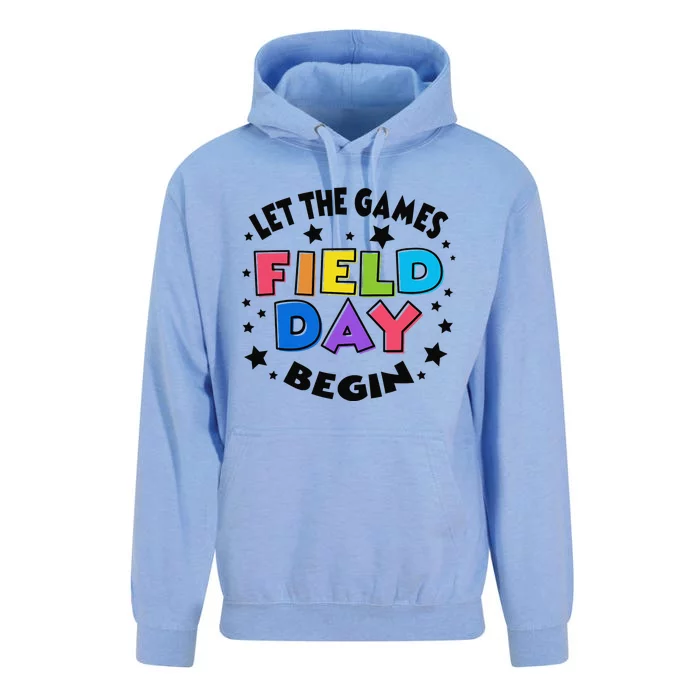 Field Day Let The Games Begin Teachers Unisex Surf Hoodie