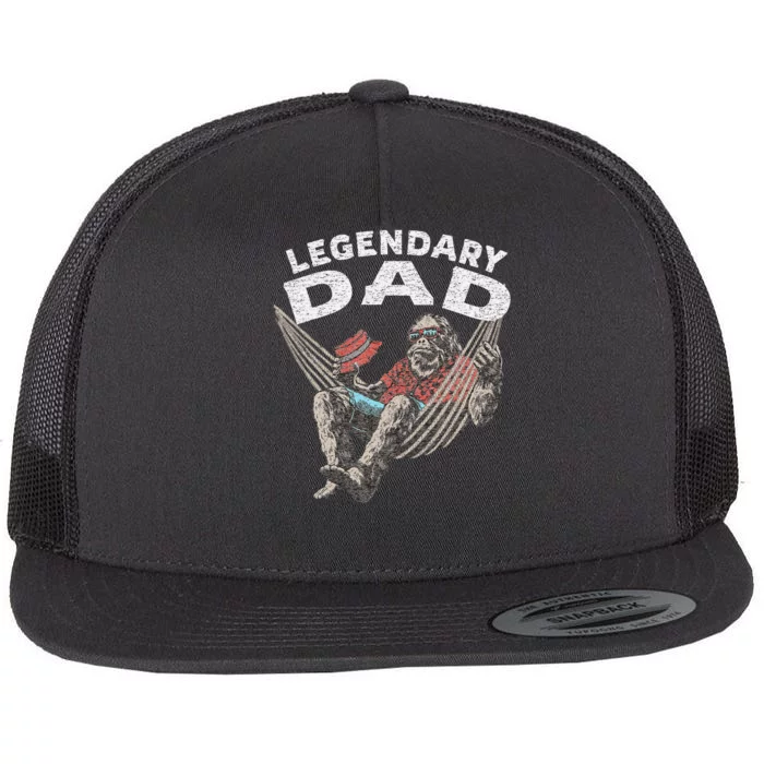 Funny Dad Legendary Saying Flat Bill Trucker Hat