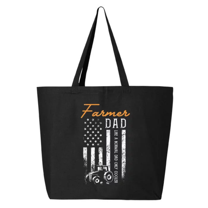 Farmer Dad Like A Normal Dad Only Cooler USA Flag Farming 25L Jumbo Tote