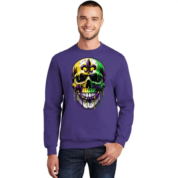 Fleur De Lis Mardi Gras Skulls Outfit Sweatshirt