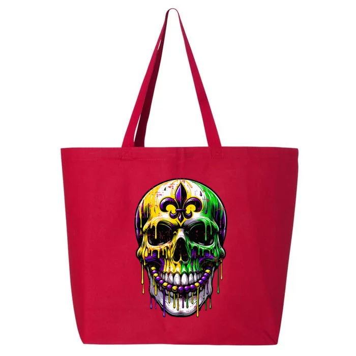 Fleur De Lis Mardi Gras Skulls Outfit 25L Jumbo Tote