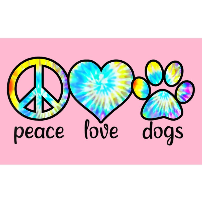 Funny Dog Lover Shirts Gift Peace Love Dogs Tie Dye Puppy Gifts Bumper Sticker