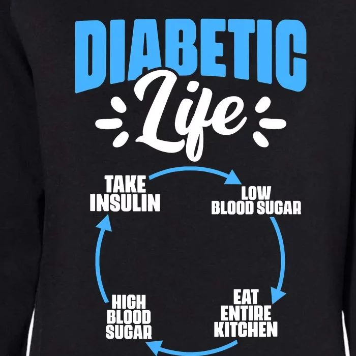 Funny Diabetic Life Cycle Diabetes Awareness Womens California Wash Sweatshirt