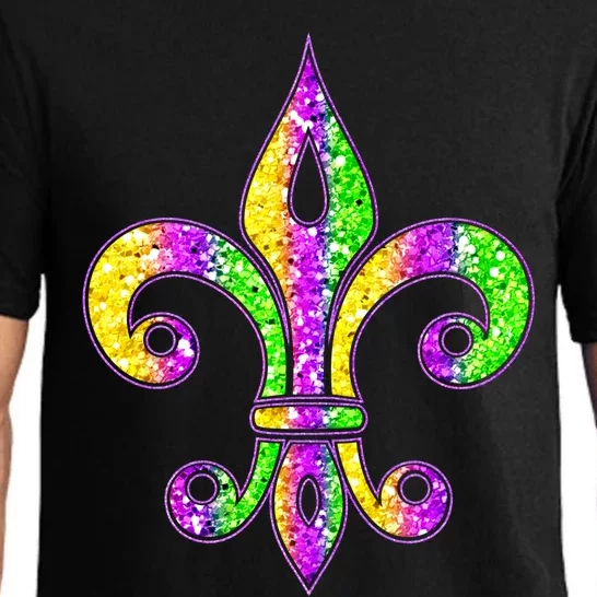 Fleur De Lis Mardi Gras Symbol Carnival Costume Party Gift Pajama Set