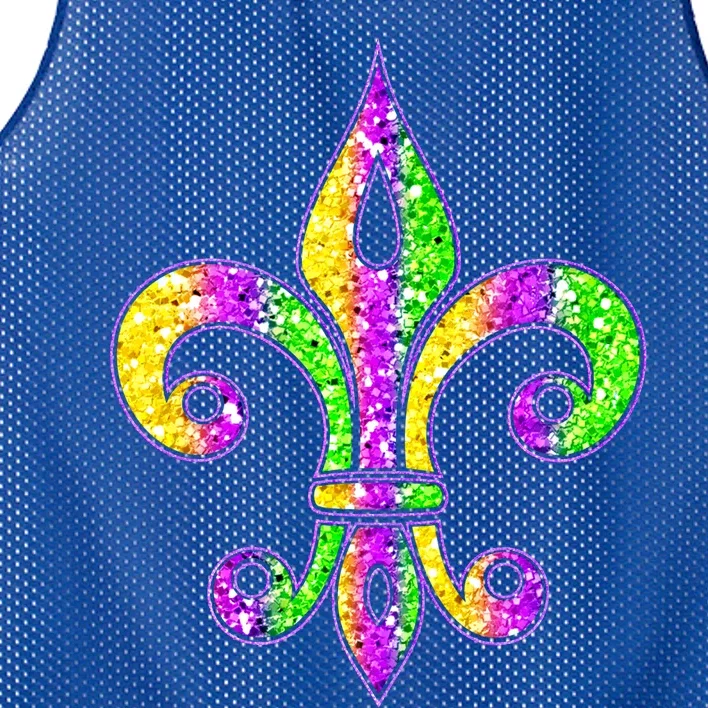 Fleur De Lis Mardi Gras Symbol Carnival Costume Party Gift Mesh Reversible Basketball Jersey Tank