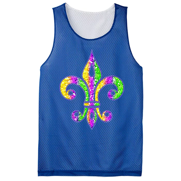 Fleur De Lis Mardi Gras Symbol Carnival Costume Party Gift Mesh Reversible Basketball Jersey Tank