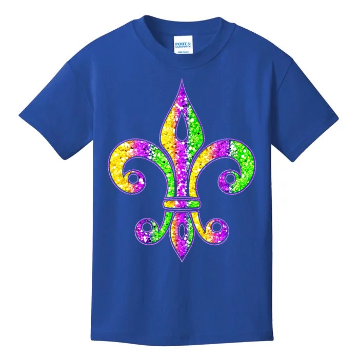 Fleur De Lis Mardi Gras Symbol Carnival Costume Party Gift Kids T-Shirt