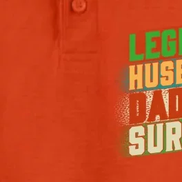 Fathers Day Legend Husband Dad Surfer Surfing Funny Gift Dry Zone Grid Performance Polo